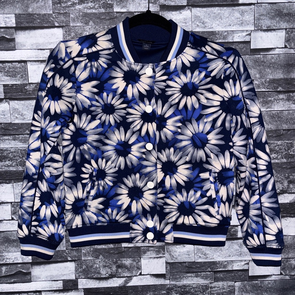 Tommy Hilfiger Blue and White Floral Kids Jacket